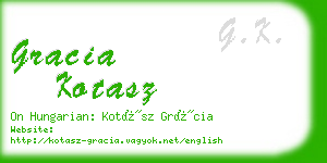 gracia kotasz business card